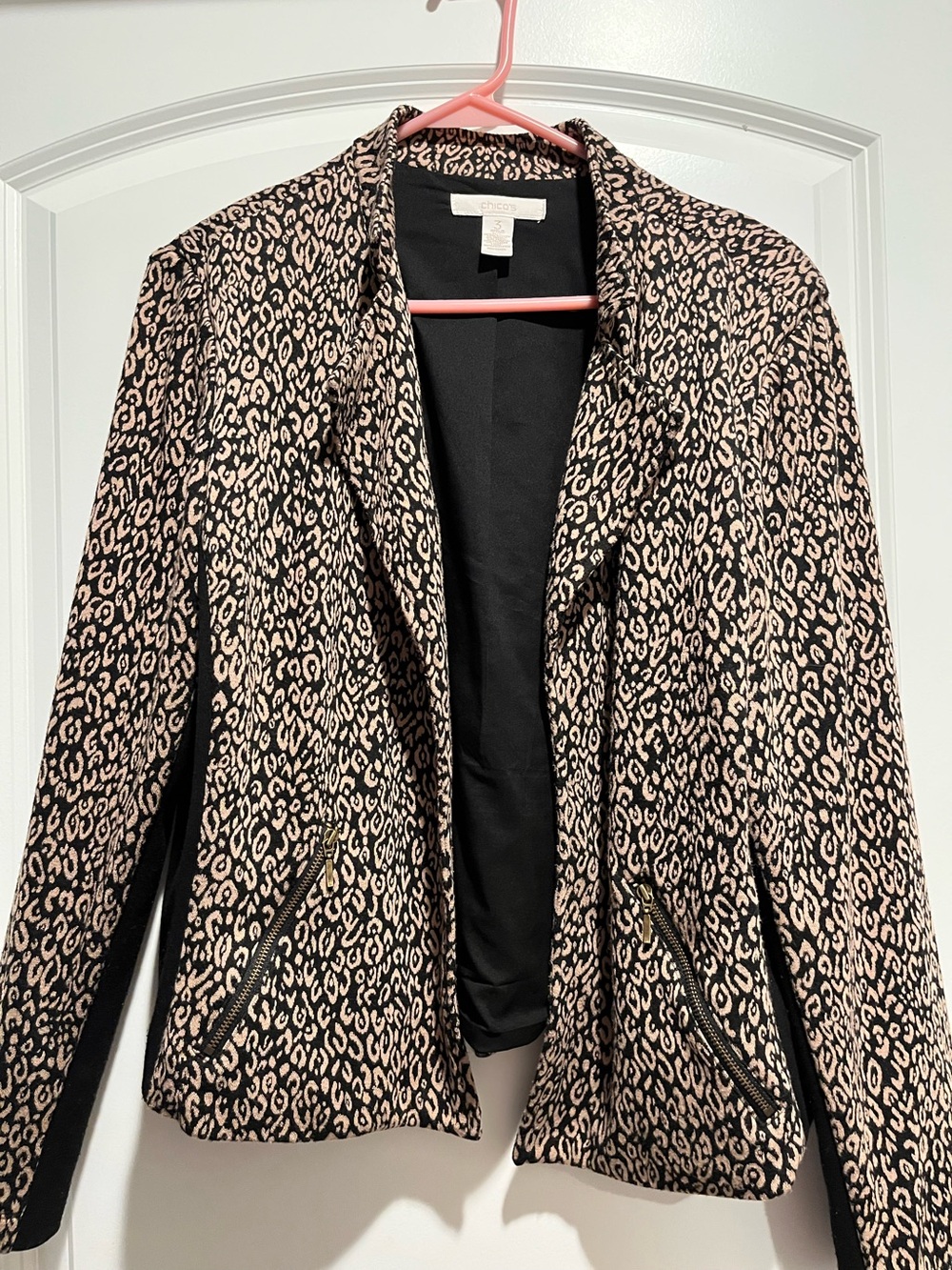 Chico's Leopard Print Blazer Jacket